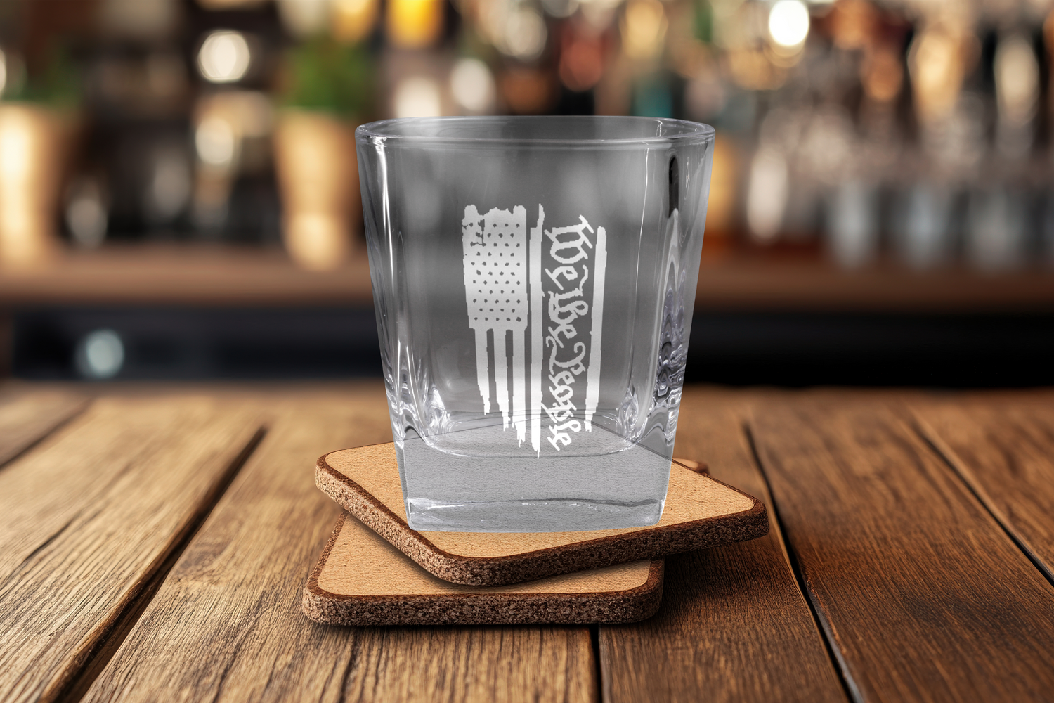 WTP Flag 9oz Lowball Glass Set